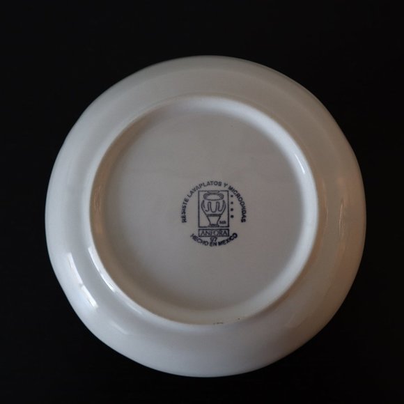 Anfora Saucer - Anfora Stoneware 7/8" coffee saucer in white brilliant glaze. - Picture 2 of 6